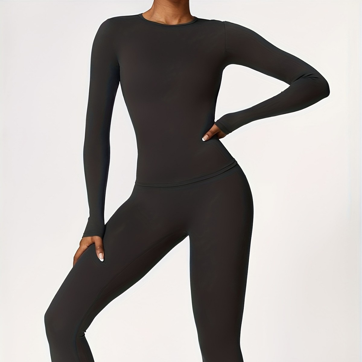 Yoga & Fitness With Denise - Nauwsluitend yogapak, slank, lang mouwloos, voor