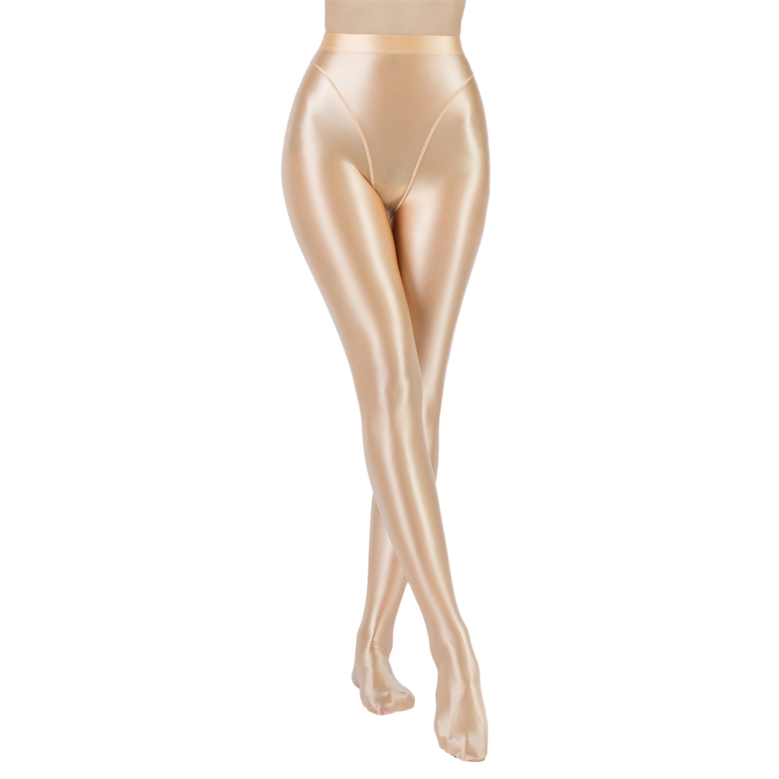 Yoga Fitness Club - Dames Olie Glanzende Panty Broek Glanzende