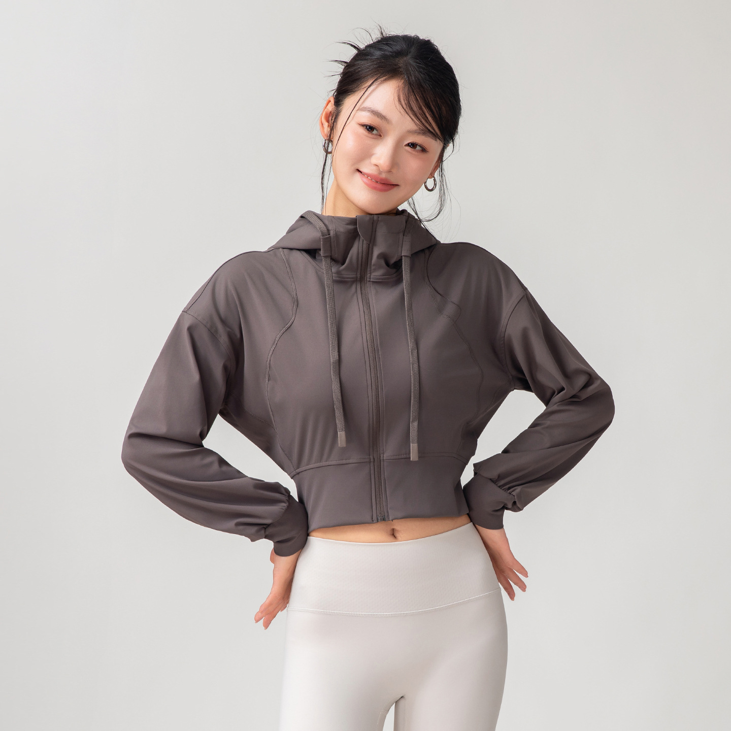 Yoga & Fitness With Denise - Dames effen kleur casual sportyoga-top met