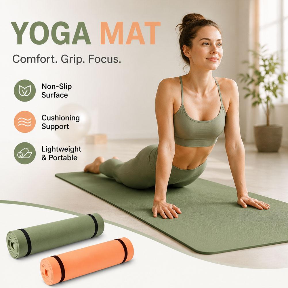 Thick Yoga Mat - Dikke yogamat Antislip sportfitnessmat EVA Comfort