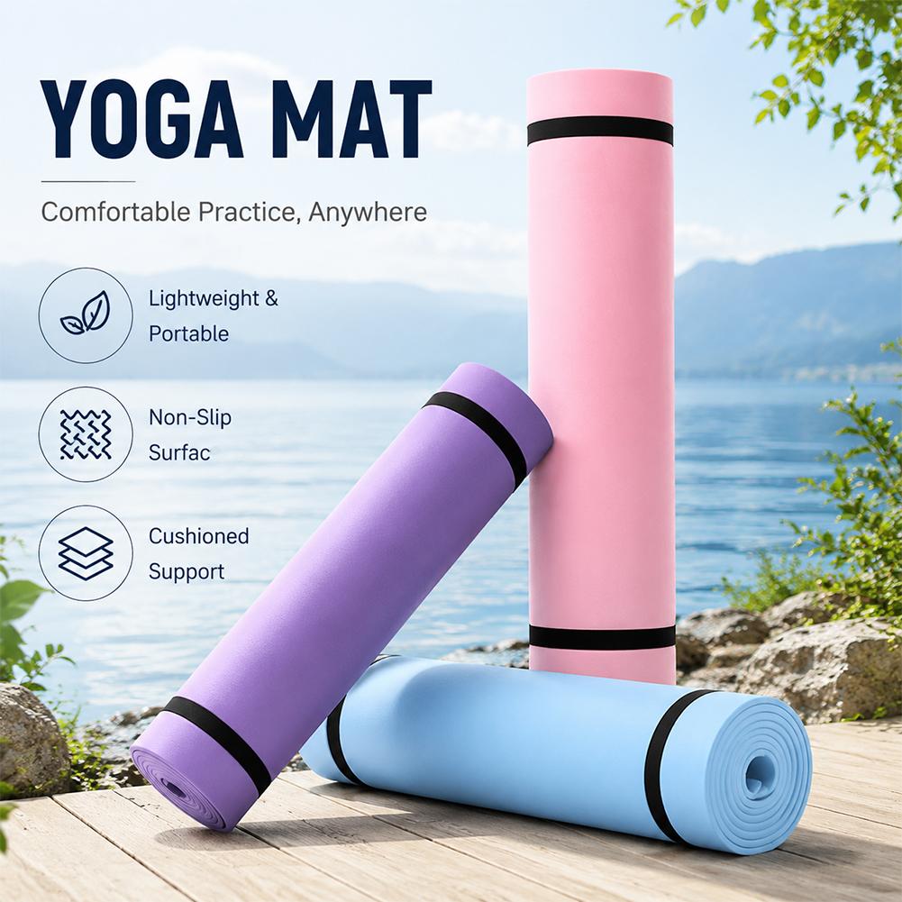 Thick Yoga Mat - 1/2 Stuks Dikke Yoga Mat Anti-slip