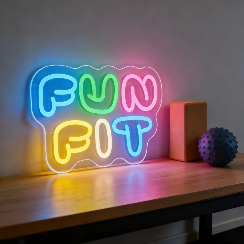 Leuke Neon LED-bord met cartoo - Yoga Fitness Rooms recensie en prijs