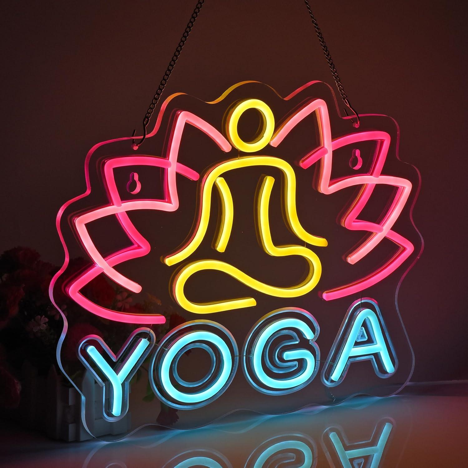 Yoga Neonbord Neonlichten Hang - Yoga Fitness Club recensie en prijs