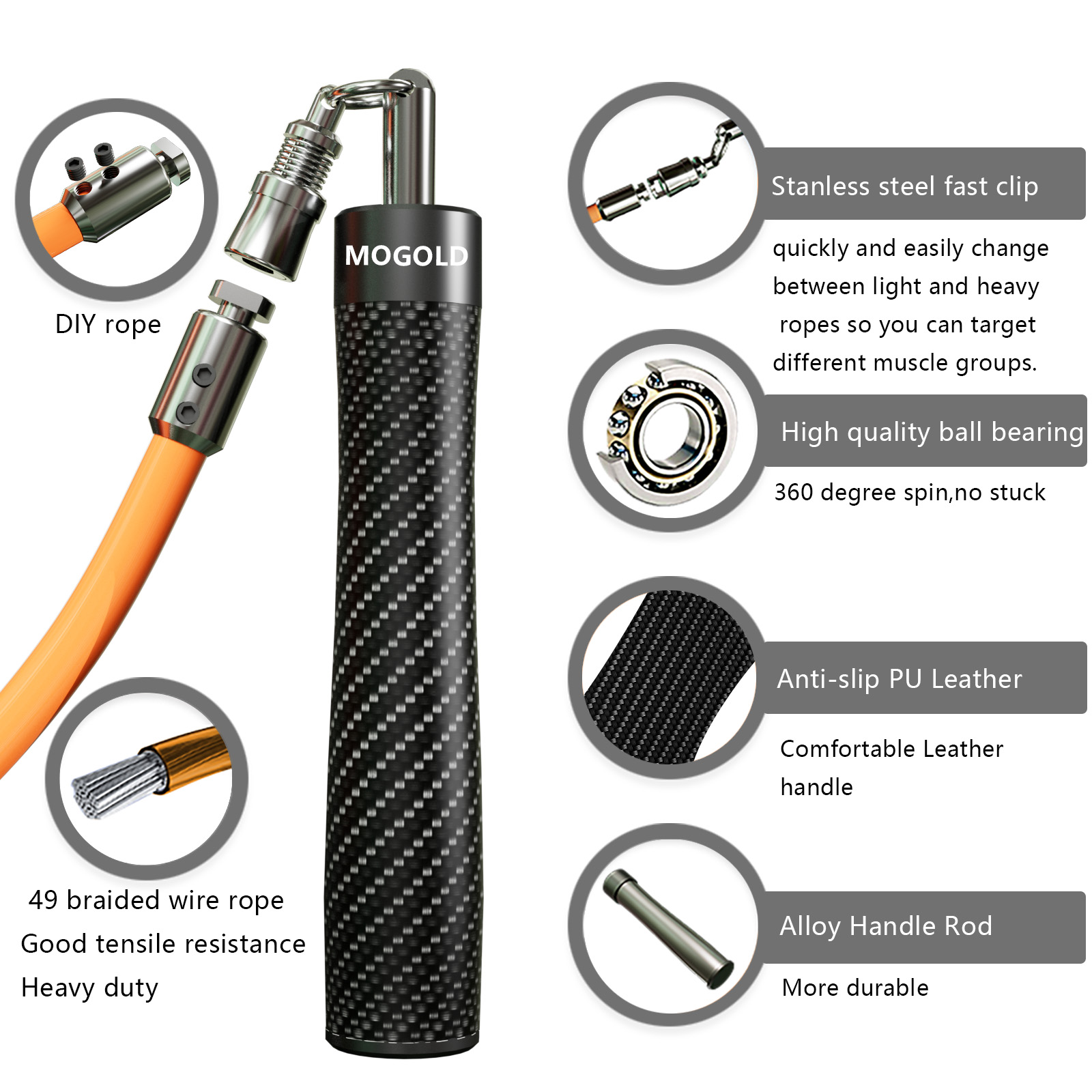 MOGOLD hogesnelheids springtou - Speed Skipping Rope recensie en prijs