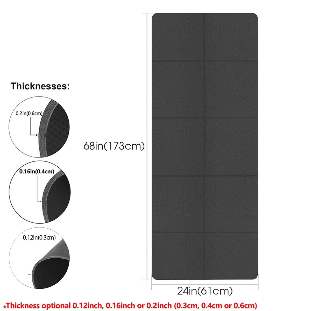 Opvouwbare yogamat Zwart Eco-v - Thick Yoga Mat recensie en prijs