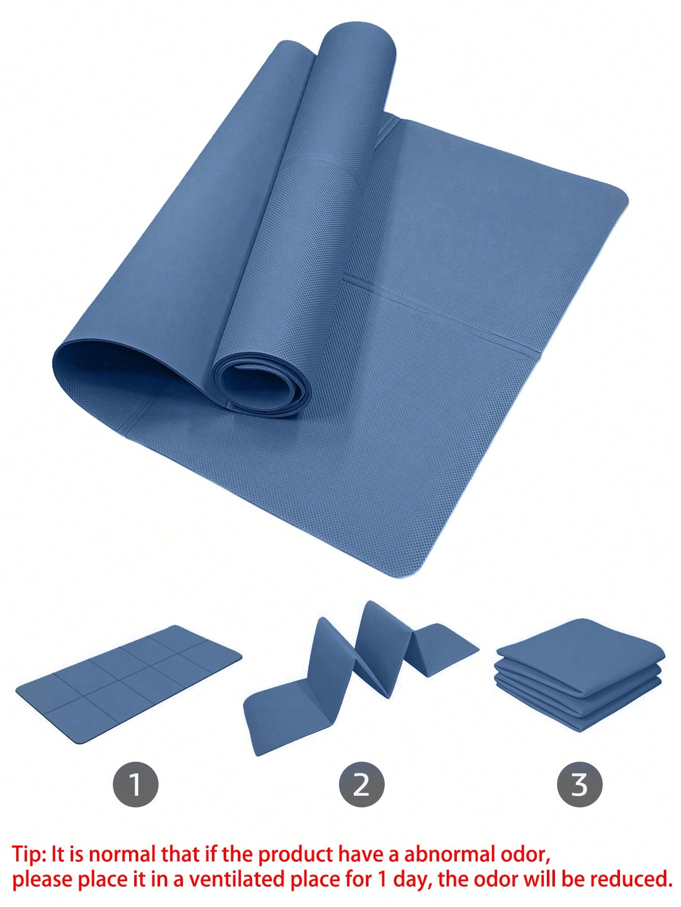 Opvouwbare yogamat donkerblauw - Thick Yoga Mat recensie en prijs